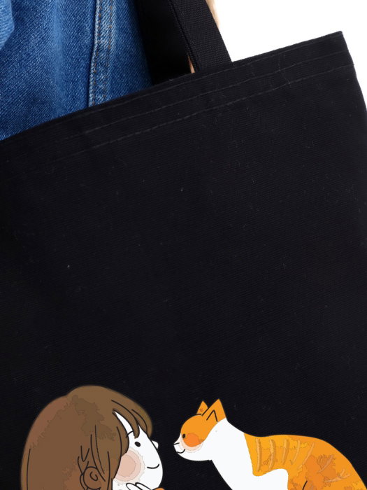 PaulDavis Bolso Tote 1519 de Algodón Negro 35 x 40 x 8 cm